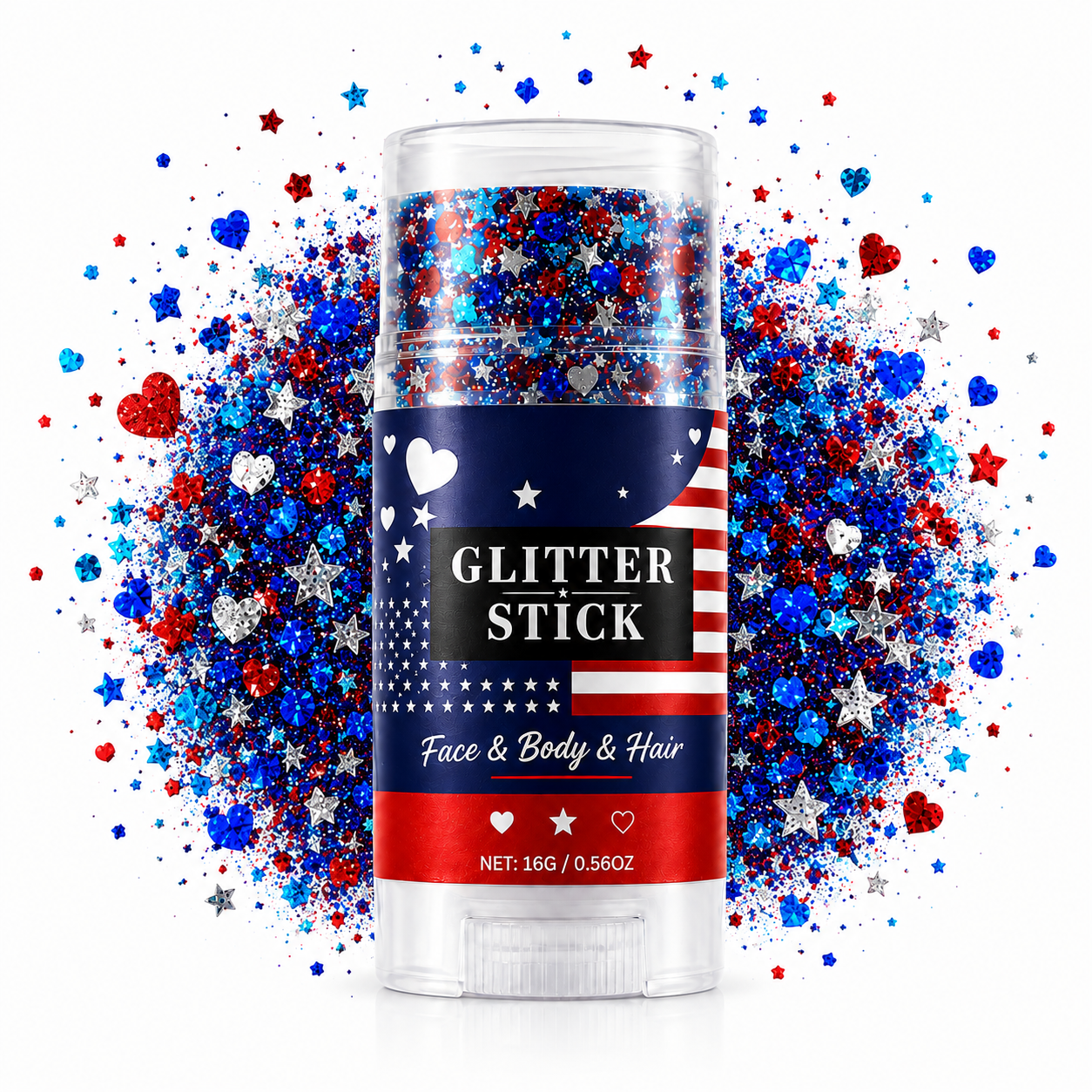 4th of July Glitter Stick