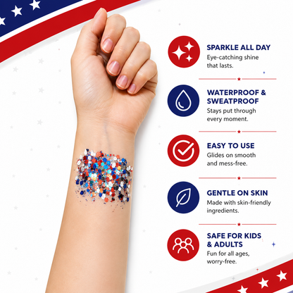 4th of July Glitter Stick