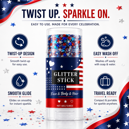 4th of July Glitter Stick